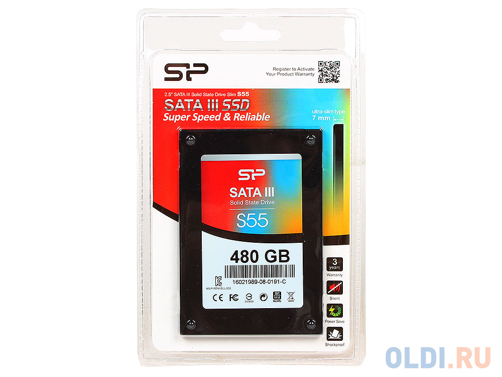 SSD накопитель Silicon Power Slim S55 480 Gb SATA-III