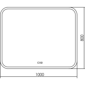 Зеркало Mixline Стив-2 100х80 подсветка, сенсор, с подогревом (ФР-00001937)