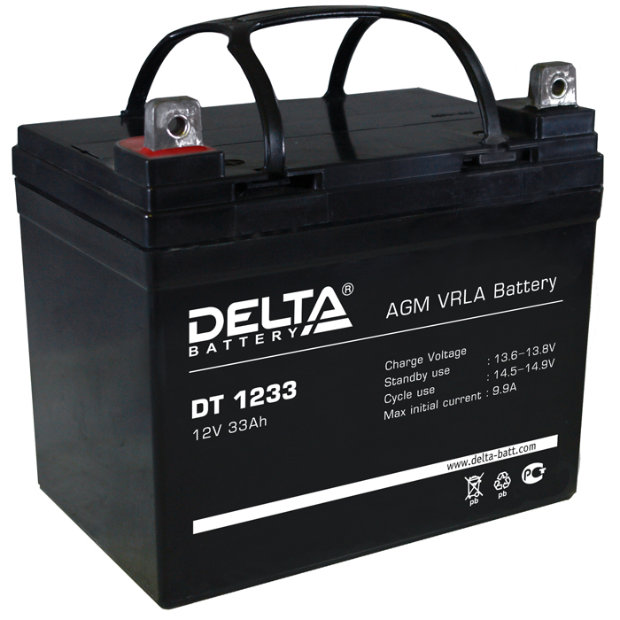Аккумуляторная батарея для ОПС Delta DT DT 1233, 12V, 33Ah