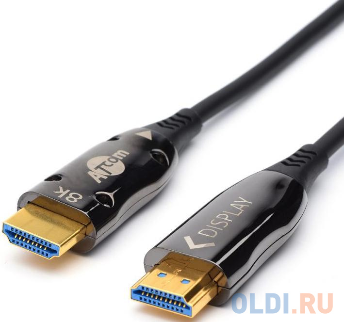 Кабель HDMI 40 м (HIGH speed, Metal gold,  Optical) 8K VER 2.1