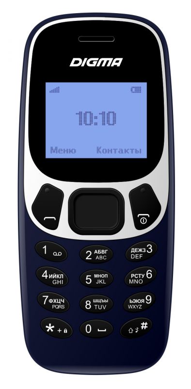 Мобильный телефон DIGMA LINX A105N 2G, 1.44" 68x96 TN, 32Mb RAM, 1-Sim, 500 мА·ч, темно-синий (1061289)