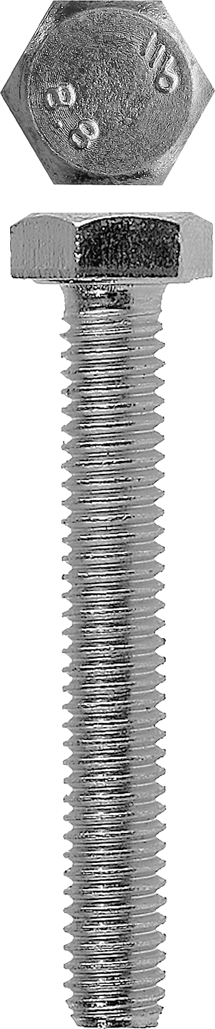 Болт с шестигранной головкой Зубр 4-303076-12-025, М12, 2.5 см, 933 DIN, 1.2 см, оцинкованная сталь, 4 шт., фасовка (4-303076-12-025)
