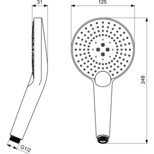 Ручной душ Ideal Standard Idealrain Evo Jet (B1759AA)