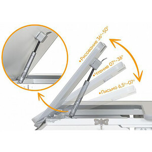 Парта трансоформер Mealux Edmonton Multicolor PN Lite столешница белая, накладки на ножках серые и розовые (BD-610 W/MC + PN Lite) в Москвe