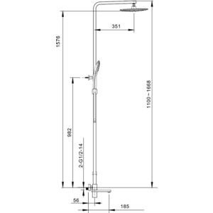 Душевая система Gappo G2418-1 хром (6959477656927)