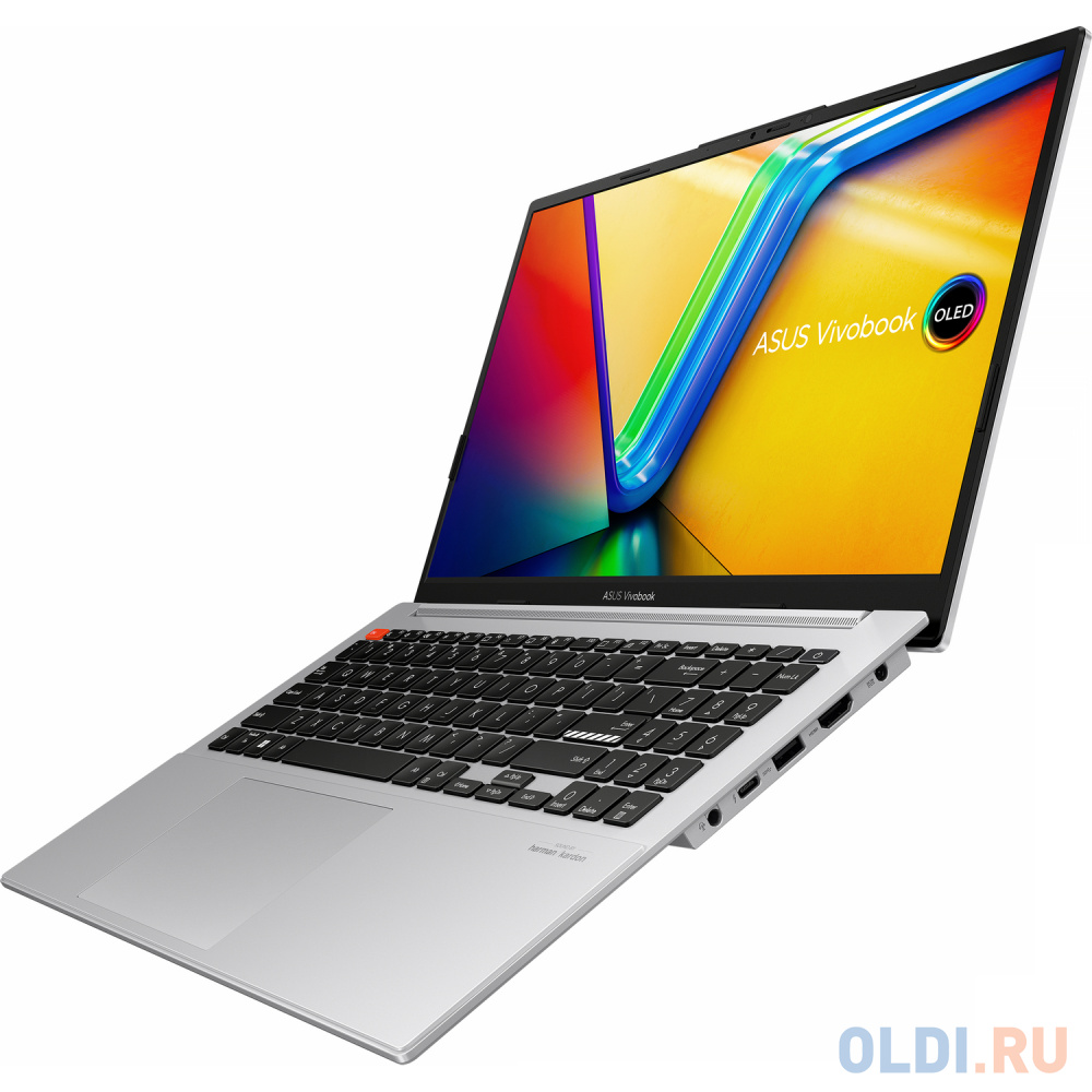 Ноутбук/ ASUS K5504VA-MA340W 15.6"(2880x1620 OLED)/Intel Core i9 13900H(2.6Ghz)/16384Mb/1024PCISSDGb/noDVD/Int:Intel Iris Xe Graphics/Cam/BT/WiFi