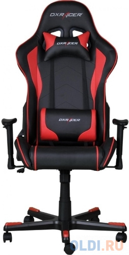 Игровое кресло DXRacer Formula чёрно-красное (OH/FE08/NR, экокожа, регулируемый угол наклона)