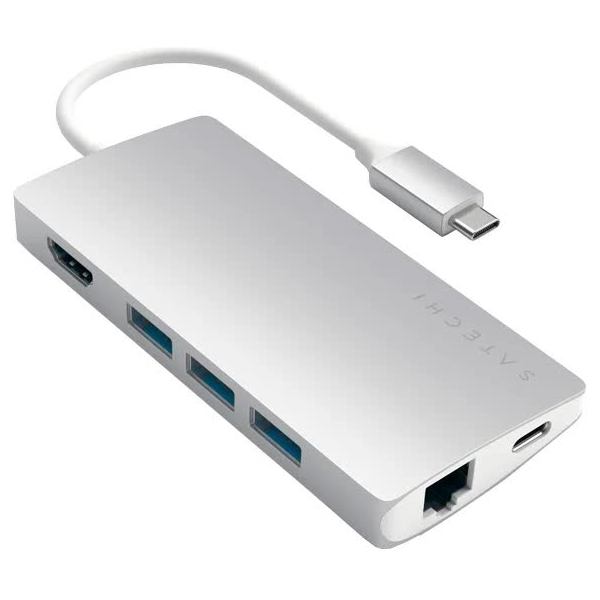 Адаптер Satechi Aluminum Type-C Multi-Port Adapter Silver (ST-TCMA2S)