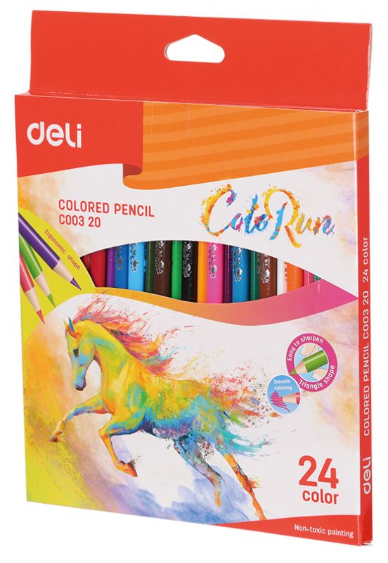 Карандаши цветные Deli ColoRun 24 цвета EC00320 (24 шт. в уп-ке) в Москвe