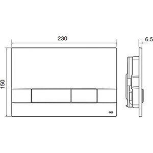 Кнопка смыва OLI Narrow Pure белый (192900/148300) в Москвe