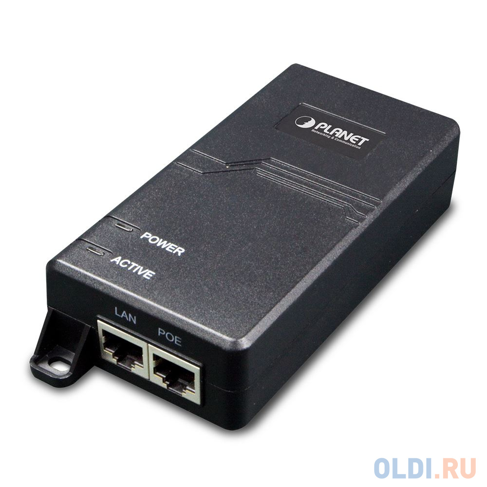Single Port 10/100/1000Mbps Ultra POE Injector (60 Watts) - w/internal power, 802.3at PoE compatible