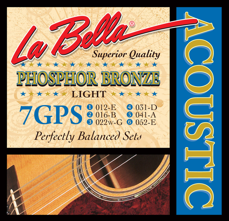 Струны La Bella 7GPS 12-52 для акустической гитары