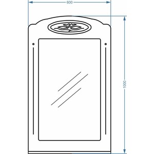 Зеркало Stella Polar Кармела 60 ольха белая (SP-00000188)