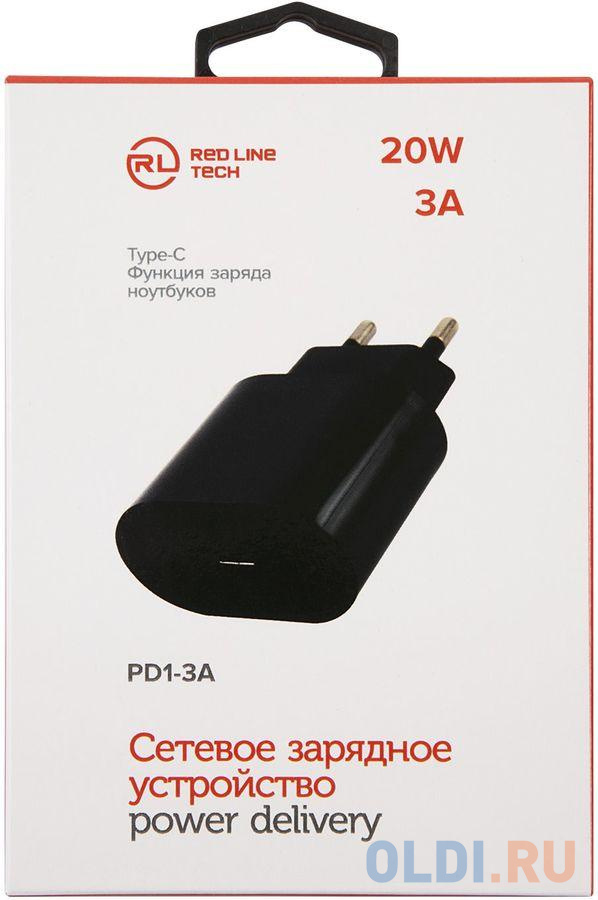 Сетевой адаптер Red Line PD1-3A 3 А черный УТ000024179