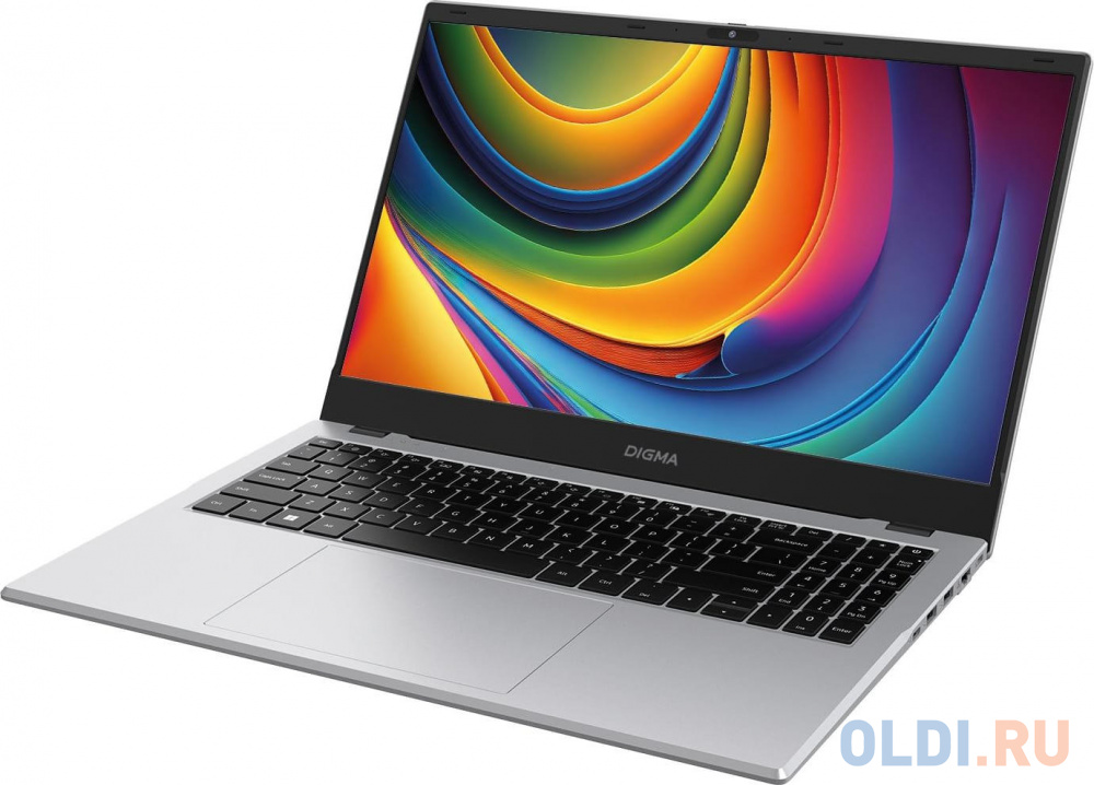 Ноутбук Digma EVE P5852 N-series N200 8Gb SSD256Gb Intel UHD Graphics 15.6" IPS FHD (1920x1080) Windows 11 Professional silver WiFi BT Cam 5900mA в Москвe