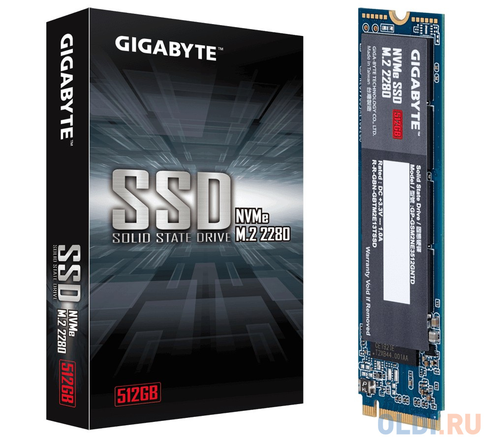 Твердотельный накопитель SSD M.2 512 Gb GigaByte NVMe Read 1700Mb/s Write 1550Mb/s 3D NAND TLC GP-GSM2NE3512GNTD в Москвe