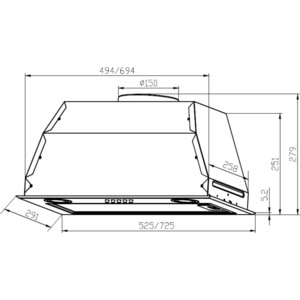 Встраиваемая вытяжка Lex GS BLOC P 900 BLACK