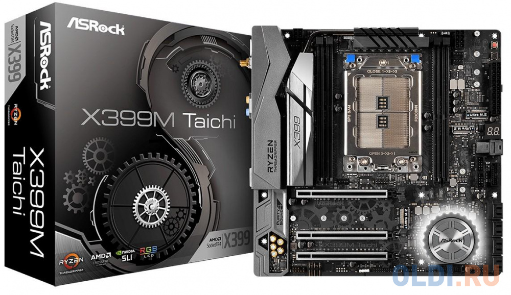 Материнская плата ASRock X399M TAICHI Socket TR4 AMD X399 4xDDR4 3xPCI-E 16x 8 mATX Retail