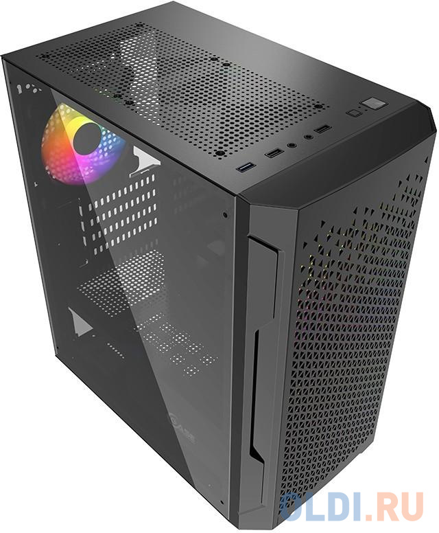 Корпус microATX Powercase CMIMZB-L3 Без БП чёрный в Москвe