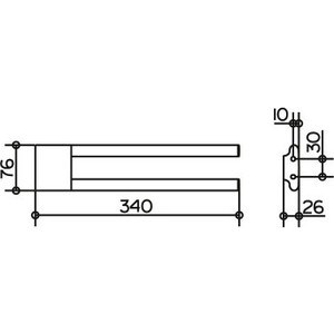 Полотенцедержатель Keuco Edition 400 двойной 34 см (11519010000)