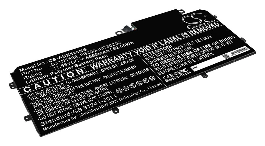 Аккумуляторная батарея CameronSino CS-AUX528NB для Asus UX360CA, UX360CA-FC060T, ZenBook Flip UX360CA-C4215T, 11.6V, 4550mAh, черный