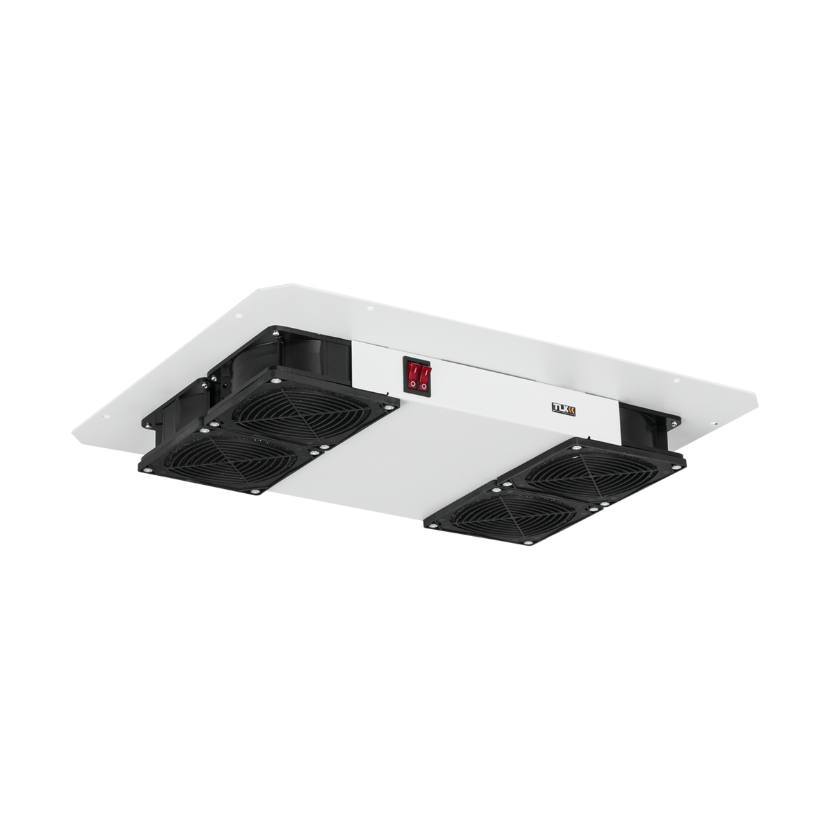Блок вентиляторов TLK для напольных шкафов серий TFR, TFL, 4 вентилятора, нижние решетки пластиковые с фильтром, без шнура питания, серый TLK-FAN4-F-GY