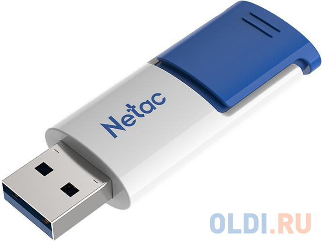 Флеш Диск Netac U182 Blue 256Gb <NT03U182N-256G-30BL>, USB3.0, сдвижной корпус, пластиковая чёрно-синяя