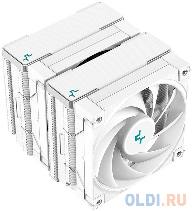 DEEPCOOL AK620 WH LGA20XX/1700/1200/115X/AM5/AM4 (8шт/кор, TDP 260W, PWM, DUAL Fan 120mm, 6 тепл. трубок, белый) RET