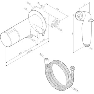 Смеситель для душа Am.Pm X-Joy TouchReel с гигиеническим душем, черный (F0H85A522) в Москвe