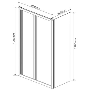 Душевой уголок Vincea Garda VSR-1G2 80x80 прозрачный, хром (VSR-1G8080CL) в Москвe