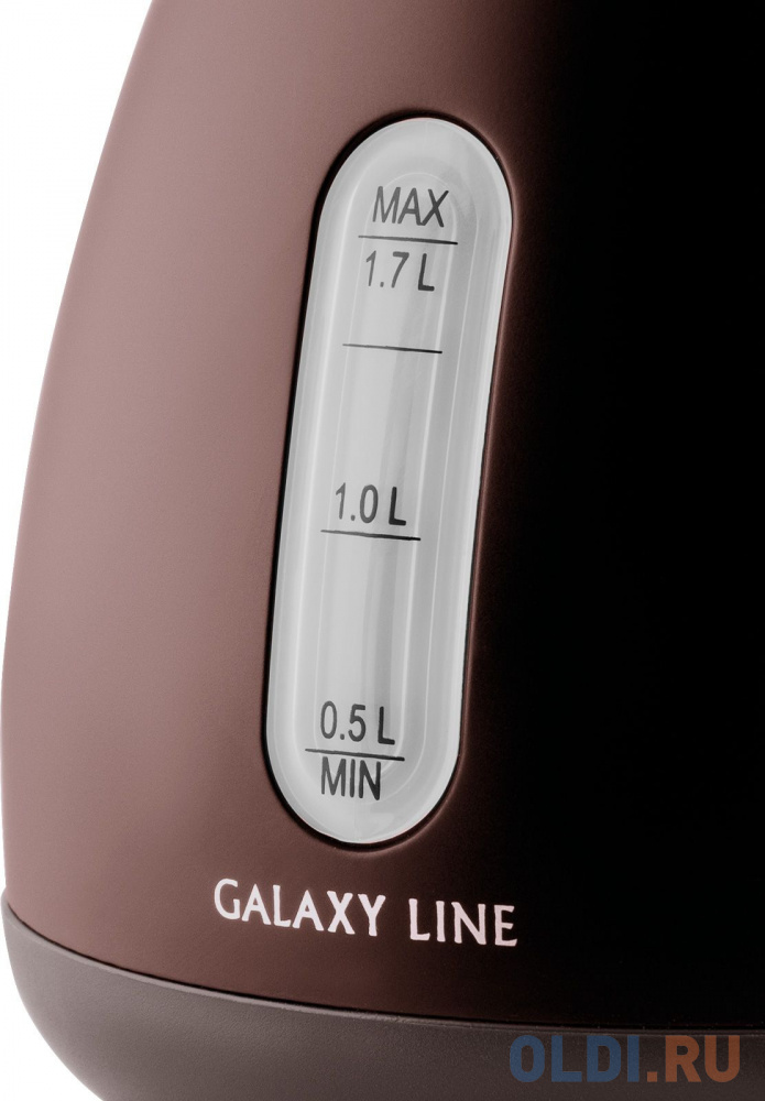Чайник электрический Galaxy Line GL 0343 1.7л. 2200Вт коричневый (корпус: нержавеющая сталь)