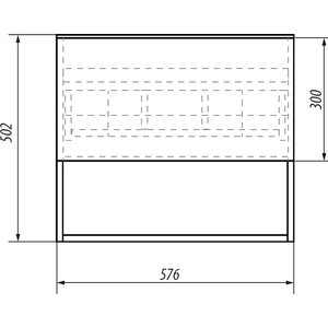 Тумба под раковину Dreja Perfecto 60 с ящиком, дуб эврика/белый глянец (99.0811)