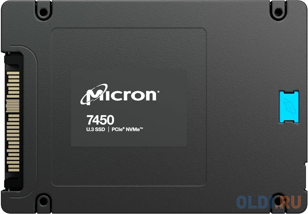 Micron SSD 7450 PRO, 960GB, U.3(2.5&quot; 15mm), NVMe, PCIe 4.0 x4, 3D TLC, R/W 6800/1400MB/s, IOPs 530 000/85 000, TBW 1700, DWPD 1 (12 мес.)