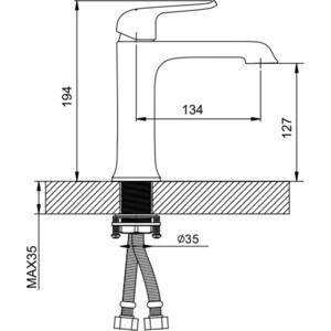 Смеситель для раковины Gappo G1050 черный (6959477614309)