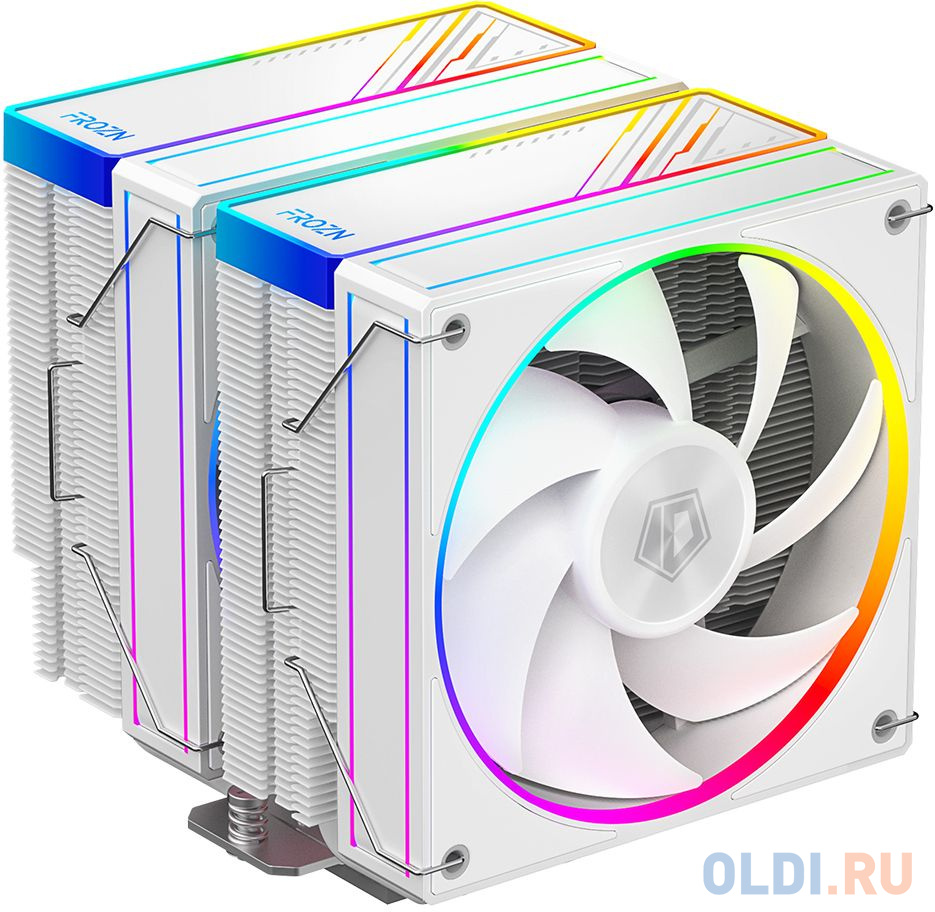 Устройство охлаждения(кулер) ID-Cooling Frozn A620 ARGB Wh Soc-AM5/AM4/1151/1200/2066/1700 4-pin Al+Cu 270W 1200gr LED Ret