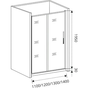 Душевая дверь Good Door Idea WTW 120х195 прозрачная, хром (WTW-120-C-CH) в Москвe