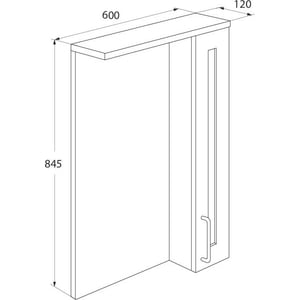 Зеркало-шкаф IDDIS Sena 600 с подсветкой (SEN6000i99)