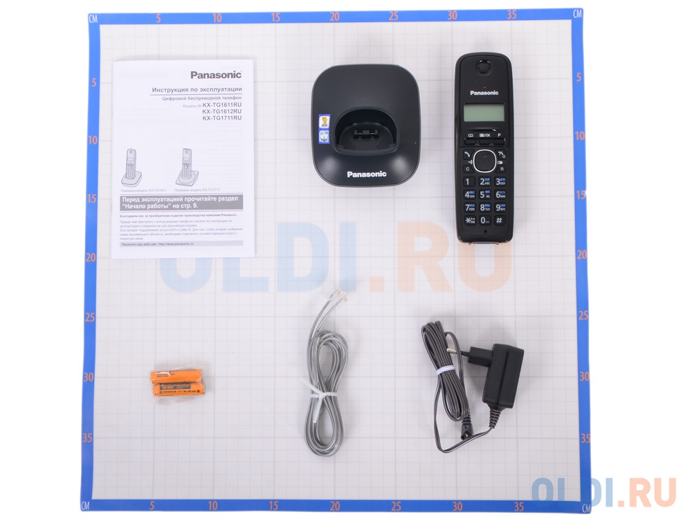 Телефон DECT Panasonic KX-TG1611RUH АОН, Caller ID 50, 12 мелодий