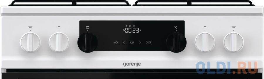 Плита Комбинированная Gorenje KS635W белый/черный (без крышки) реш.эмалированная сталь в Москвe