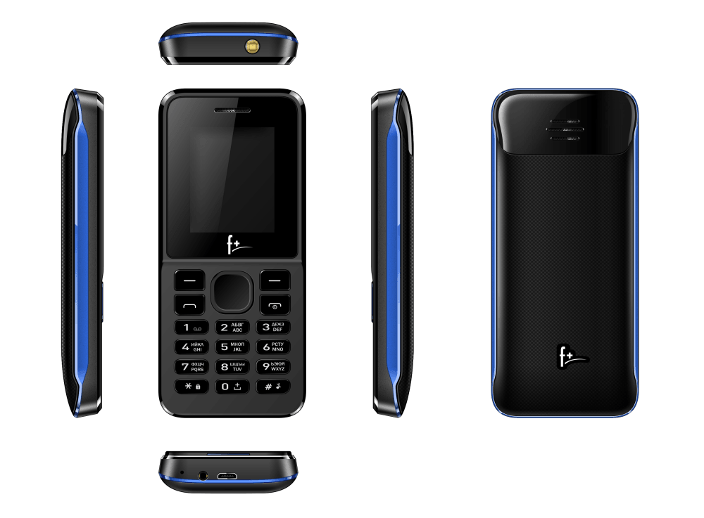 Мобильный телефон F+ B170, 1.77" 160x128 TN, 32Mb, BT, 2-Sim, 1700 мА·ч, micro-USB, черный