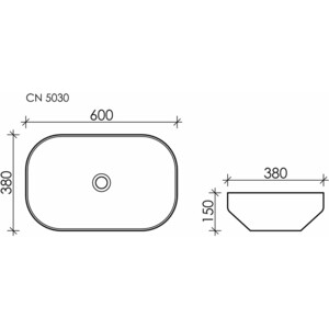 Раковина-чаша Ceramicanova Element 60х38 (CN5030)