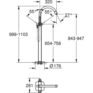 Смеситель для ванны Grohe Grandera для механизма 45984 (23318IG0)