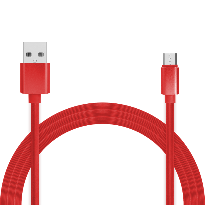 Кабель USB2.0-microUSB , Jet.A, 2m, красный, QC 3.0, 2A (JA-DC24)