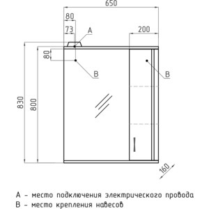 Зеркало-шкаф Style line Панда 65 с подсветкой, белый (4650134470406) в Москвe