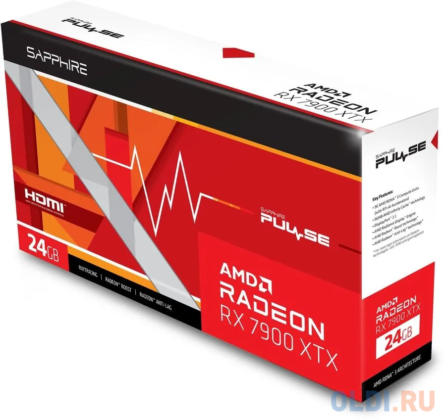 Видеокарта Sapphire Radeon RX 7900 XTX PULSE RX 7900 XTX GAMING OC 24576Mb в Москвe