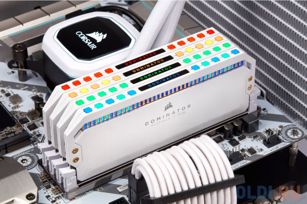 Corsair DOMINATOR PLATINUM RGB DDR4 DIMM CMT16GX4M2C3600C18W 3600MHz 16GB 2x8GB DIMM, Unbuffered, 18-19-19-39, XMP 2.0, White Heatspreader, RGB LED, 1