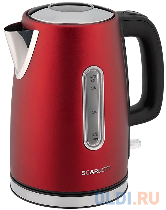 Чайник электрический Scarlett SC-EK21S83 1.7л. 2200Вт красный/черный (корпус: металл)