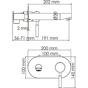 Смеситель для раковины Wasserkraft Main хром (4130)