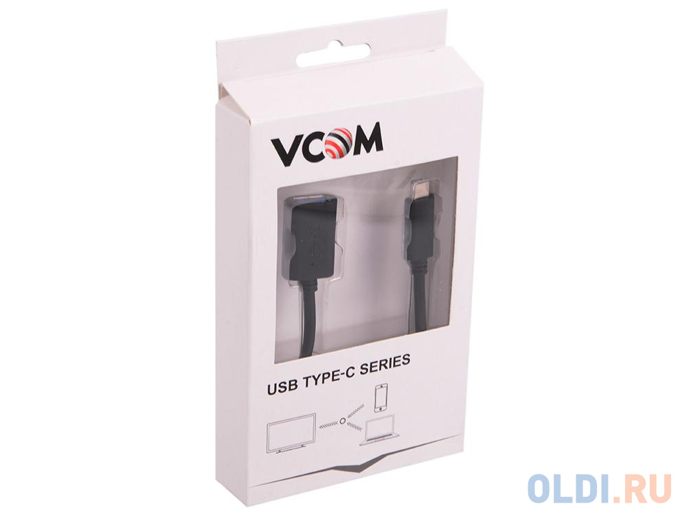 Переходник Type-C USB 3.0 0.2м VCOM Telecom CU409 круглый черный в Москвe