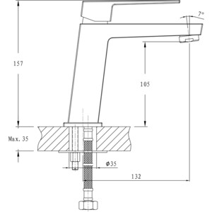 Смеситель для раковины Mixline ML20-04 хром (4630099749823)